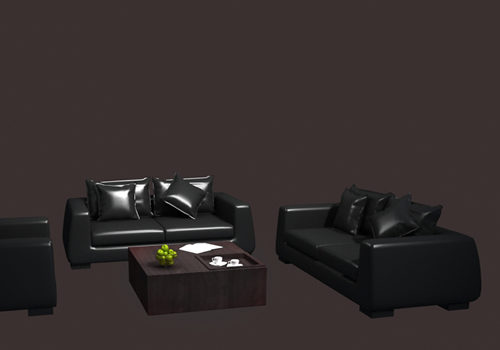 Modern Living Room Leather Sofa Set Furniture