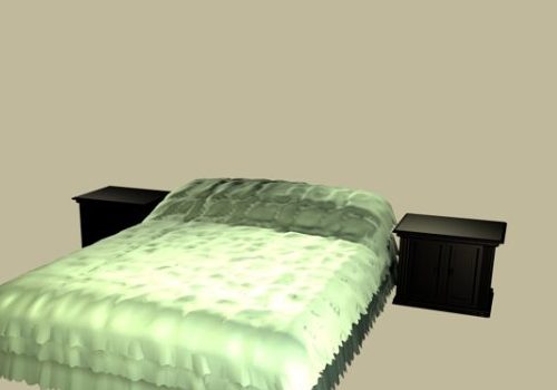 Modern Furniture Mattress Bed With Nightstands