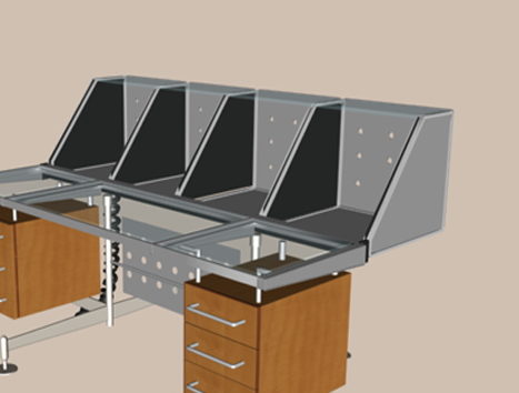 Modern Furniture Metal Reception Desk