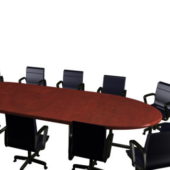 Furniture Oval Wooden Conference Table