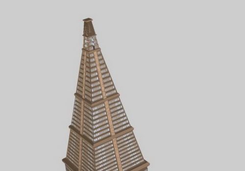Modern Pyramid City Building
