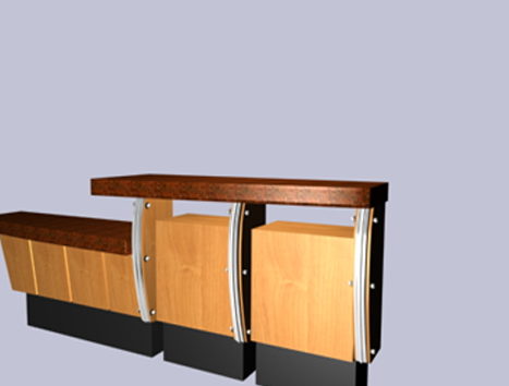 Modern Furniture Reception Counter Design