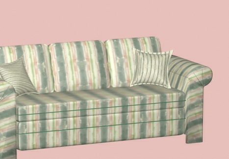 Vintage Modern Striped Sofa