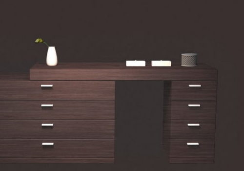 Modern Brown Wood Dressing Table Furniture