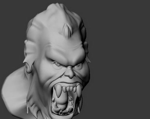 Monster Head Sculpt