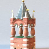 Russian Moscow Kremlin Tower Building