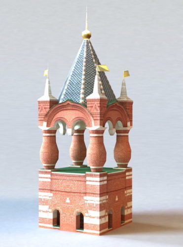 Russian Moscow Kremlin Tower Building