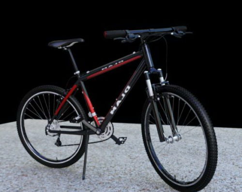 Red Frame Mountain Bicycle
