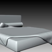 Movable Double Bed Lowpoly