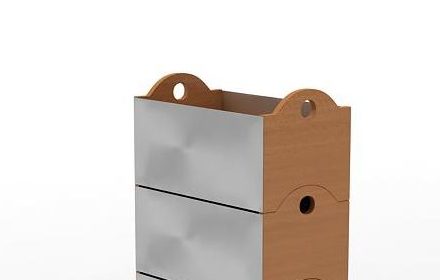 Moveable Storage Cabinet Modern Style Furniture
