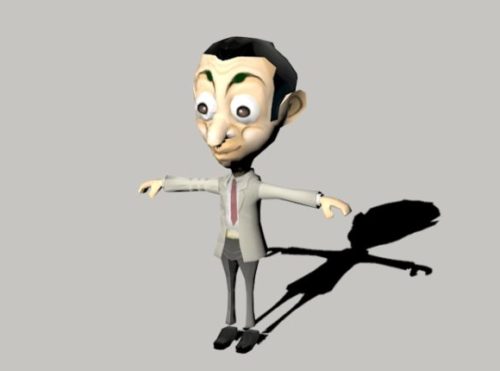 Cartoon Mr Bean Character Free 3D Model - .Obj - 123Free3DModels