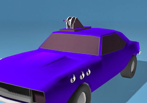Vehicle Muscle Car With Gun
