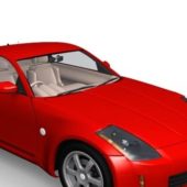 Red Nissan 350z Coupe Car