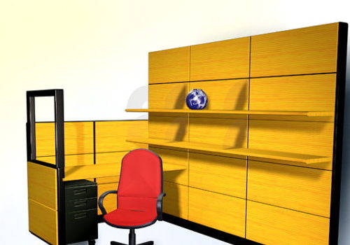 Office Furniture Desk With Bookshelf