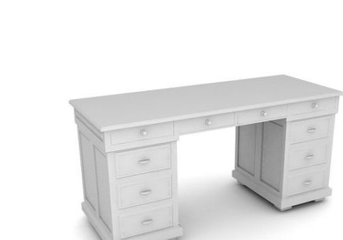 White Office Writing Desk Furniture