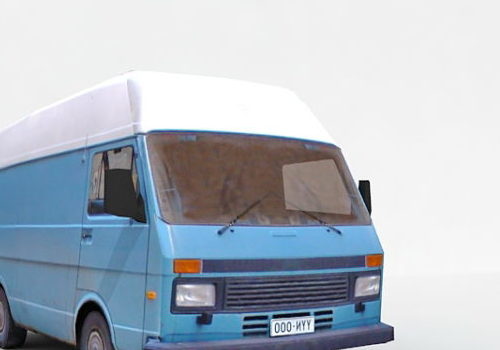 Blue Van Vehicle