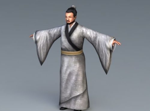 Ancient Chinese Scholar Rigged