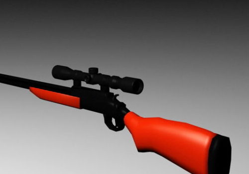 Old Gun Rifle With Scope