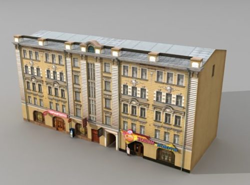 European Street Apartment Building