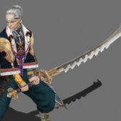 Japan Samurai Warrior Character