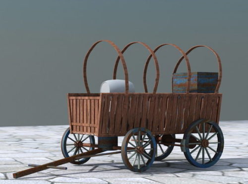 Vintage Wooden Cart Barrel