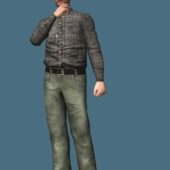 Old Man In Casual Clothes Rigged | Characters