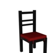 Wooden Chair Black Wood