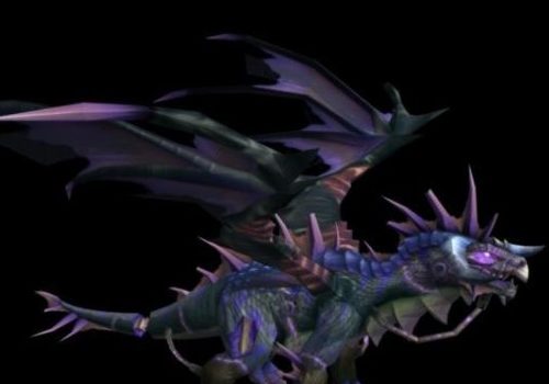 Game Character Onyxia Dragon Rigged