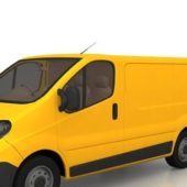 Yellow Opel Movano Van