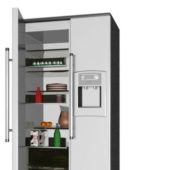 Electronic Refrigerator With Foods