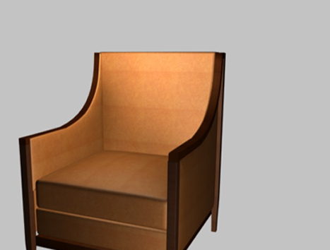Orange Fabric Vintage Chair Furniture