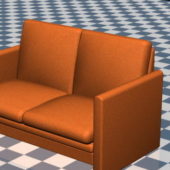 Home Furniture Orange Loveseat