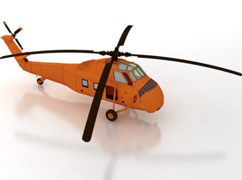 Orange Color Rescue Helicopter