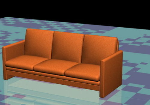 Orange Sofa Couch Furniture