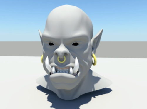Orc Head Character