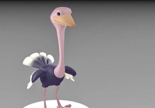Ostrich Cartoon Character | Animals