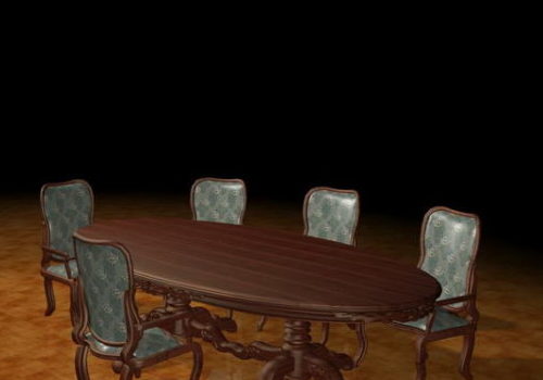 Furniture Oval Dining Table Sets