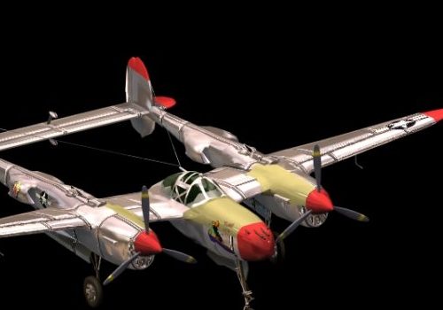 Aircraft P-38j Lightning Heavy Fighter