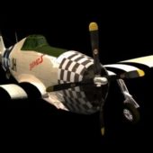 Military P-47 Thunderbolt Fighter Aircraft