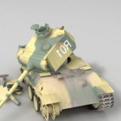 German Military Panther Tank Wrecks