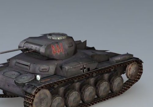 Military German Panzer 2 Tank