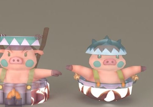 Baby Pig Cartoon Characters | Animals