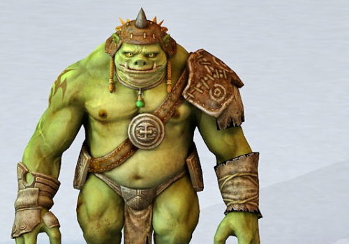Pig Orc Warrior Character