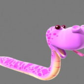 Pink Snake Cartoon | Animals