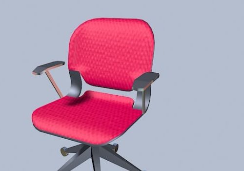 Pink Color Revolving Chair