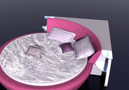 Girl Room Pink Round Bed Furniture