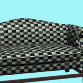 Home Plaid Fabric Settee Furniture
