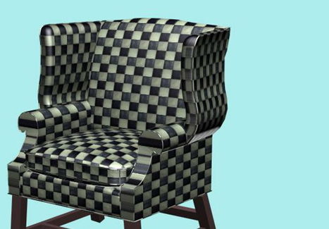 Home Plaid Wing Chair Furniture