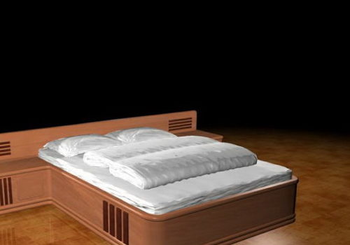 Furniture Platform Bed With Nightstands