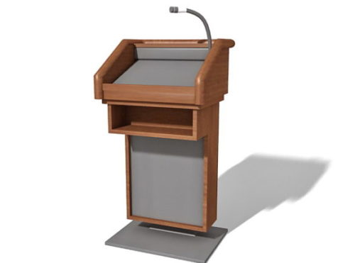 Podium Lectern Design With Microphone